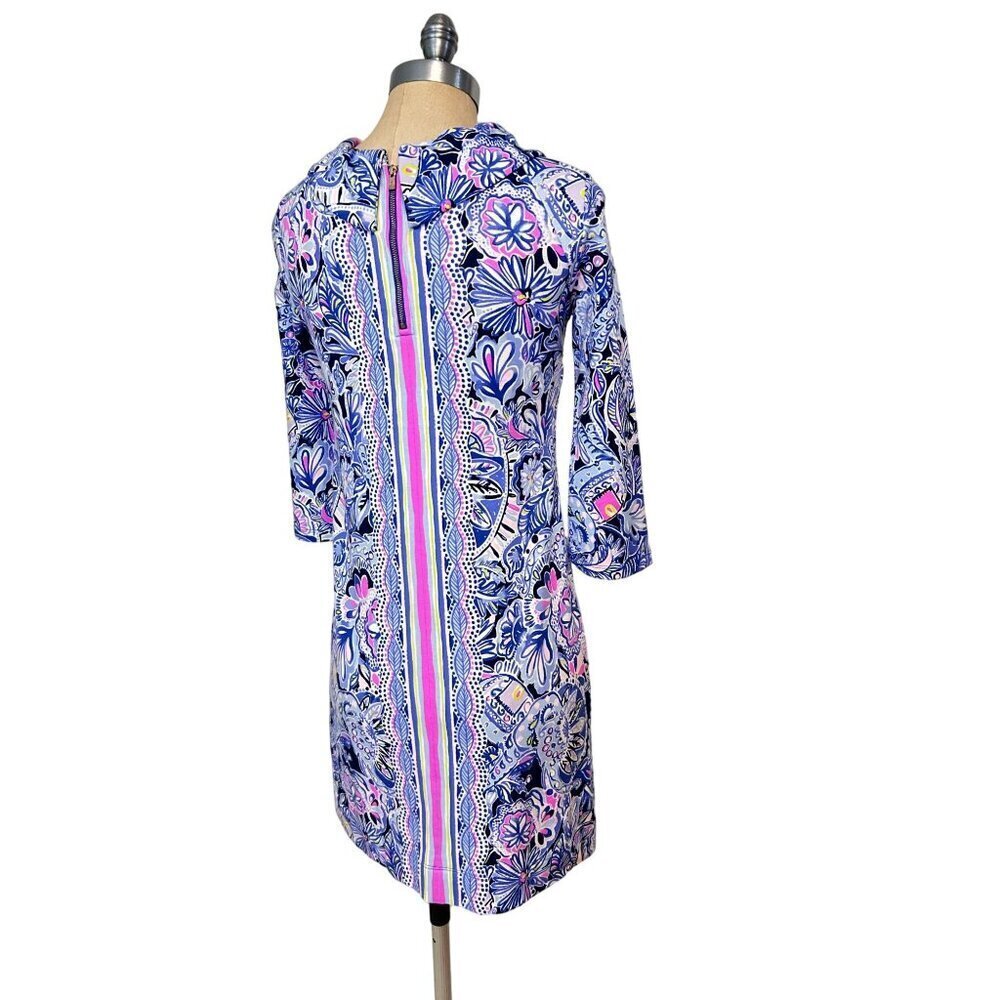 Lilly Pulitzer Saralyn Dress Iris Blue Elephant Print XXS - Picture 5 of 7